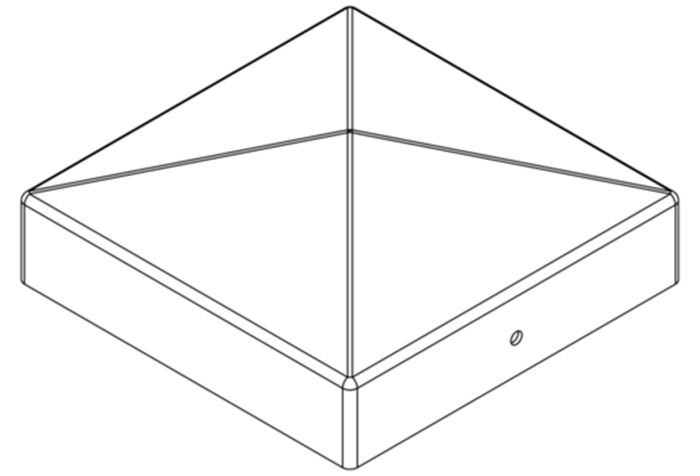 Osmo Pfostenkappe Pyramide inkl. Schrauben für Holzpfosten 9 x 9 cm