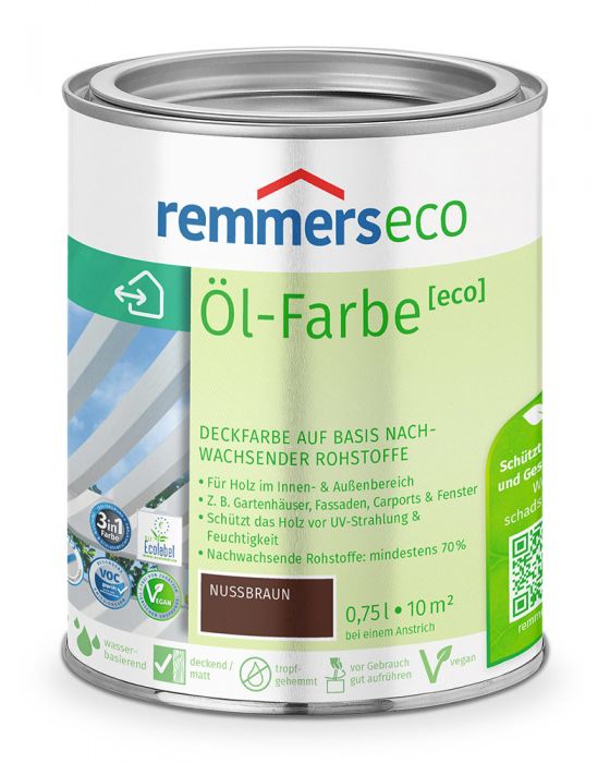 Remmers Öl-Farbe eco Nussbraun 0,75l Dose