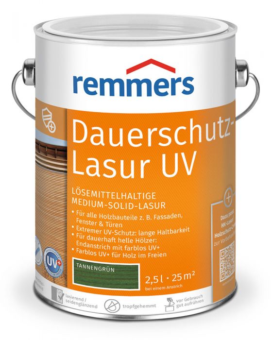 Remmers Dauerschutz-Lasur UV Tannengrün RC-960 2,5l Dose