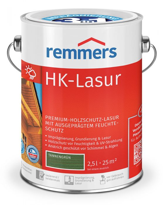 Remmers HK-Lasur 3in1 Tannengrün RC-960 2,5l Does