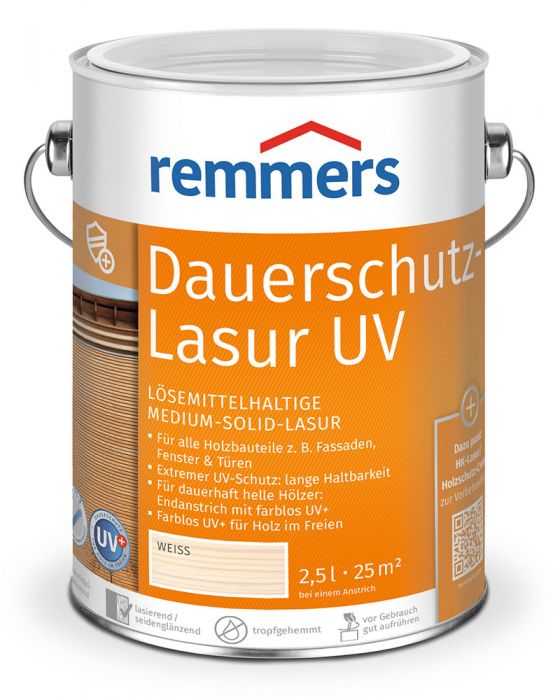 Remmers Dauerschutz-Lasur UV Weiß RC-990 2,5l Dose
