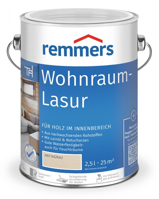 Remmers Wohnraum-Lasur Antikgrau 2,5l Dose