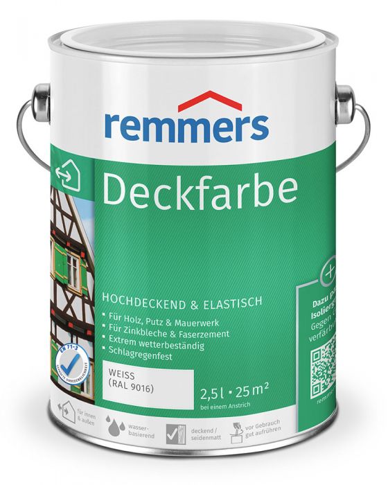 Remmers Deckfarbe Weiß RAL 9016 2,5l Dose