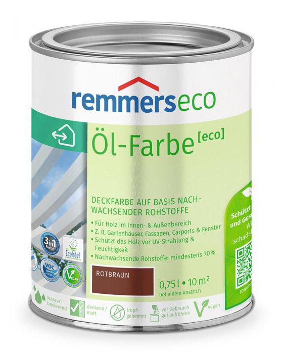 Remmers Öl-Farbe eco Rotbraun 0,75l Dose