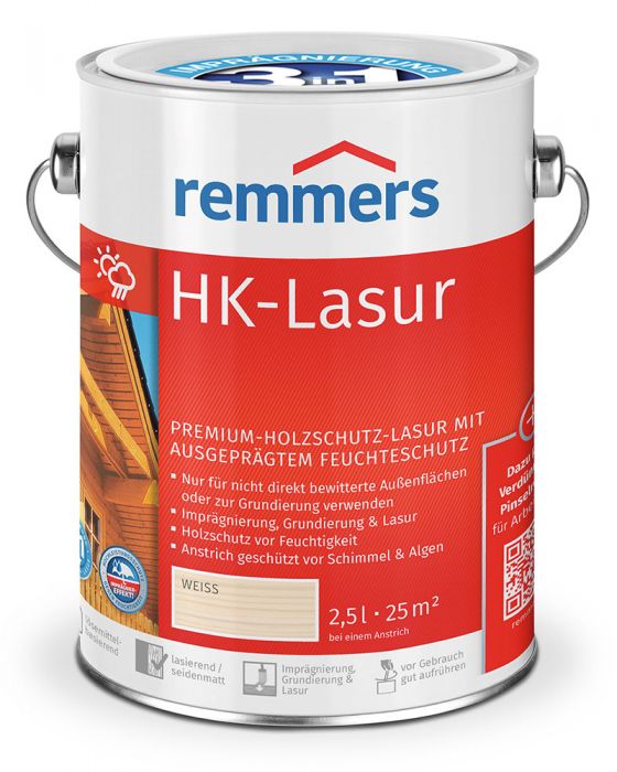 Remmers HK-Lasur 3in1 Weiß RC-990 2,5l Dose