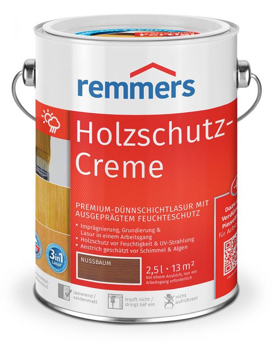 Remmers Holzschutz-Creme 3in1 Nussbaum RC-660 2,5l Dose