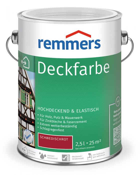 Remmers Deckfarbe Schwedischrot 2,5l Dose