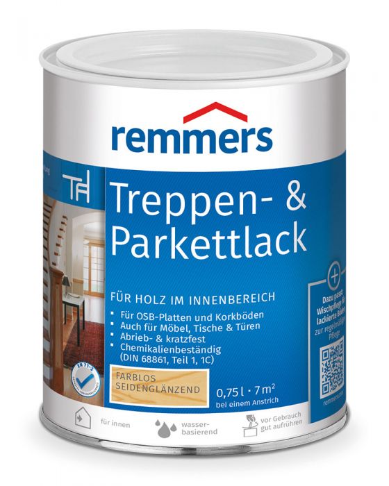 Remmers Treppen- & Parkettlack Farblos seidenglänzend 0,75l Dose