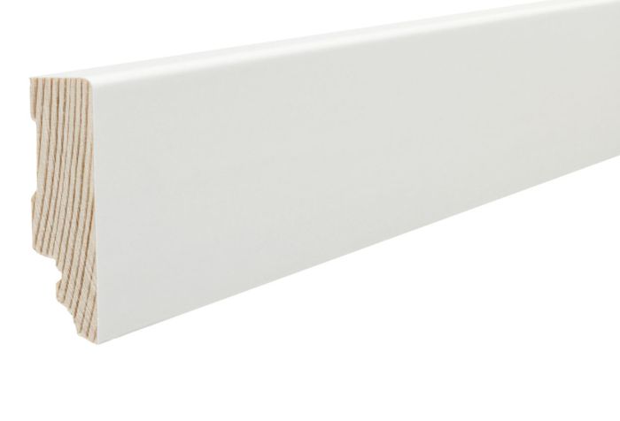 HARO Sockelleiste Parkett weiß 16x58 mm (Kubus) ohne Clipfräsung