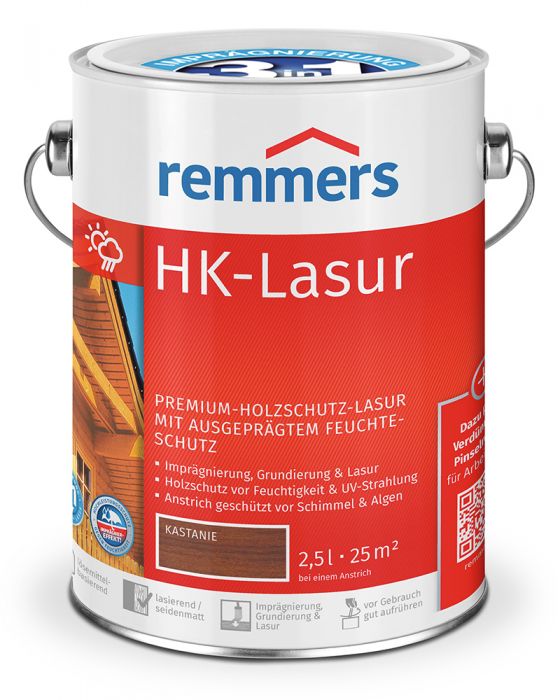 Remmers HK-Lasur 3in1 Kastanie RC-555 2,5l Dose