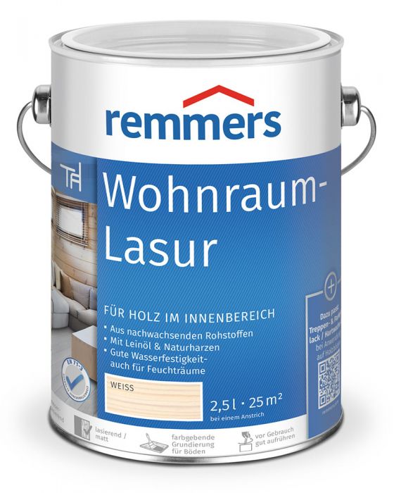 Remmers Wohnraum-Lasur Weiß 2,5l Dose