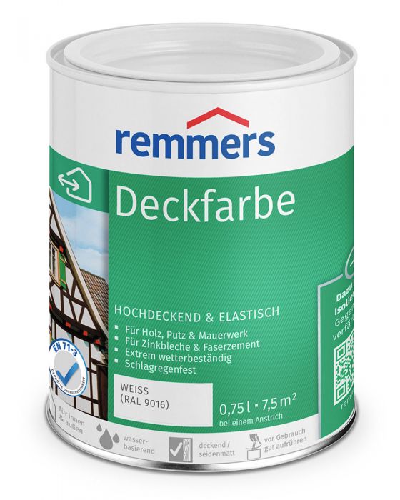 Remmers Deckfarbe Weiß RAL 9016 0,75l Dose