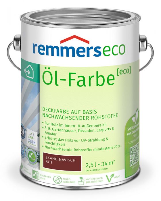 Remmers Öl-Farbe eco Skandinavisch Rot 2,5l Dose