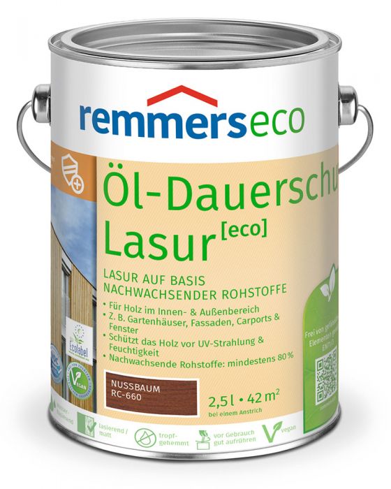 Remmers Öl-Dauerschutz-Lasur eco Nussbaum RC-660 2,5l Dose
