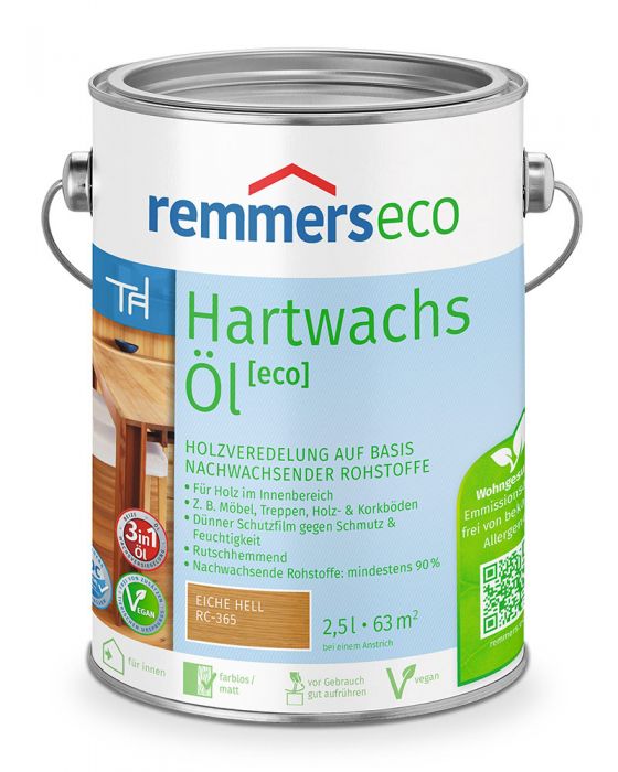 Remmers Hartwachsöl eco Eiche hell RC-365 2,5l Dose