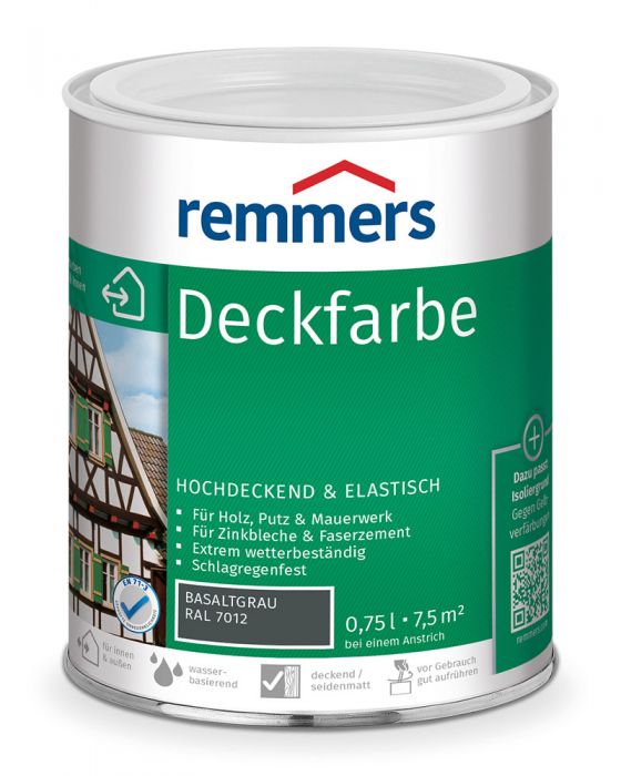 Remmers Deckfarbe Basaltgrau 0,75l Dose