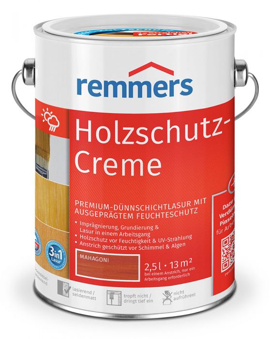 Remmers Holzschutz-Creme 3in1 Mahagoni RC-565 2,5l Dose