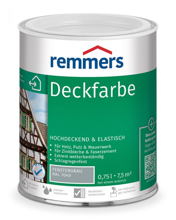 Remmers Deckfarbe Fenstergrau 0,75l Dose