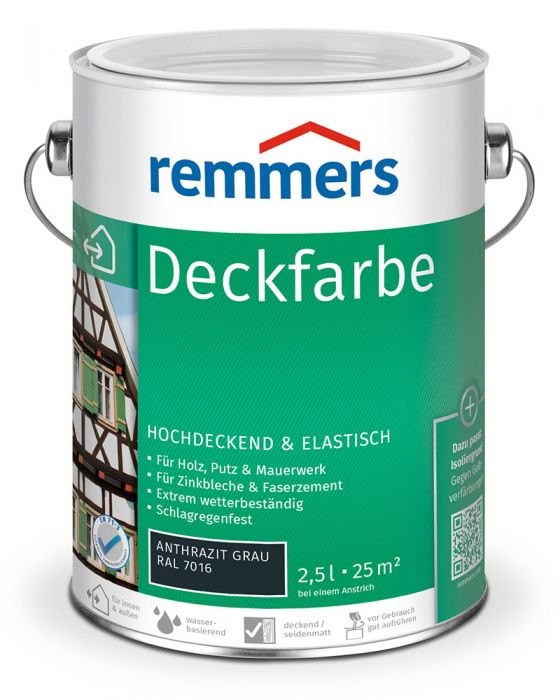 Remmers Deckfarbe Anthrazitgrau RAL 7016 2,5l Dose