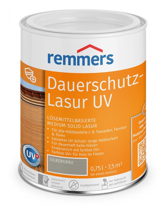 Remmers Dauerschutz-Lasur UV Silbergrau RC-970 0,75l Dose