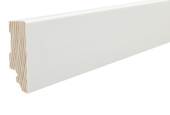 HARO Sockelleiste Parkett weiß 16x58 mm (Kubus) ohne Clipfräsung